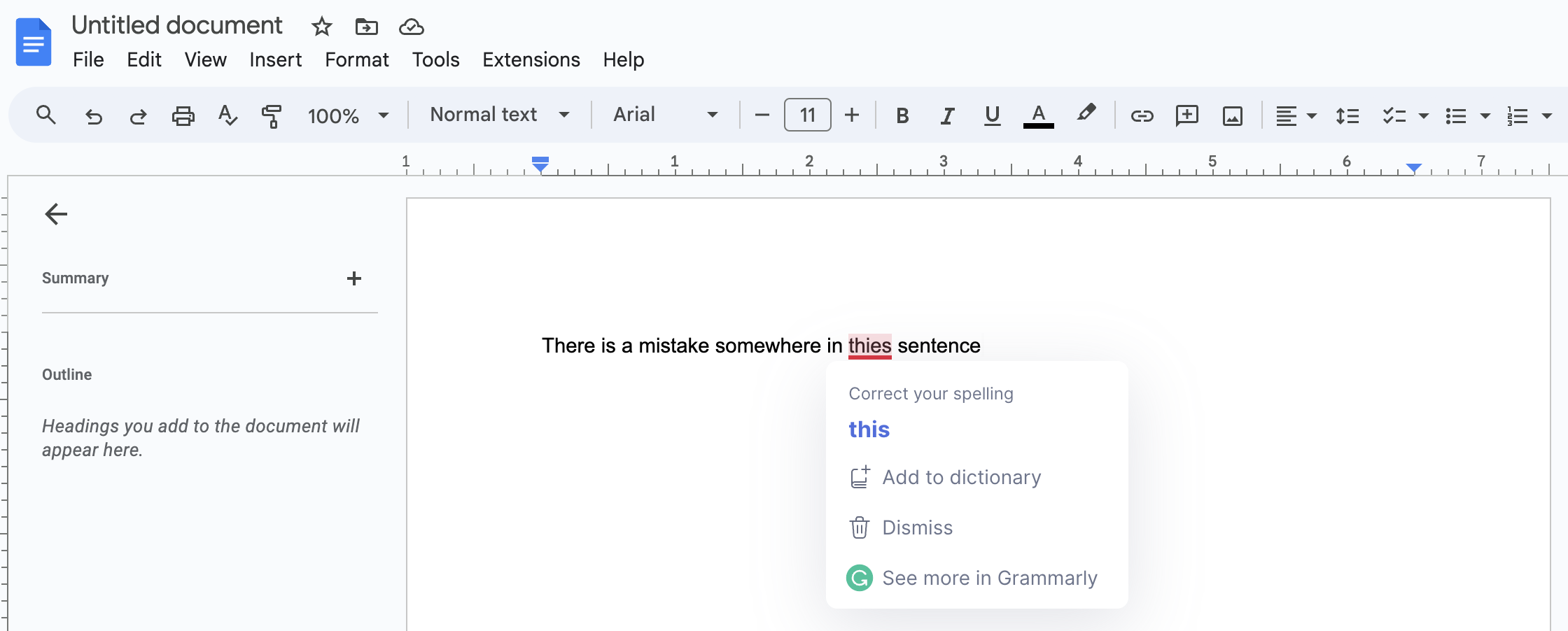 Grammarly in Google Docs